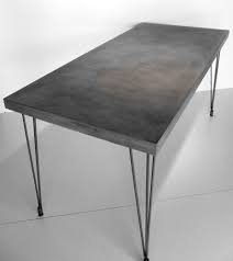 Concrete Desk W Hairpin Legs With Images Diy Table Legs Coffee Table Legs Desk Inspiration