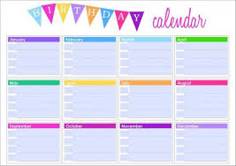 Pin On Birthday Calendar Template
