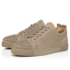 Christian Louboutin Louis Junior Spikes Men Shoes | Color Beige
