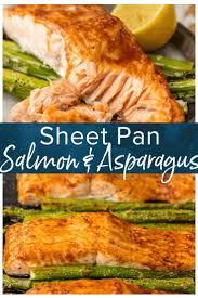 While the name of the sauce translates literally into seafood, it does not contain seafood elements. Salmon And Asparagus With Hoisin Sauce Is A Simple And Healthy Yet Totally Delicious Salmon And Asparagus Baked Salmon And Asparagus Recipes With Hoisin Sauce