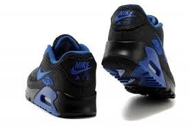 Nike Air Max 90 Black Royal Blue Men S Running Shoes In 2020 Nike Shoes Air Max Nike Air Max 90 Black Nike Shoes For Sale