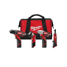 A wide variety of milwaukee m12 cordless tools options are available to you, such as ul, ce. M12 12 Volt Lithium Ion Cordless Combo Kit 4 Tool Construction Fasteners And Tools