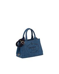 Sac a main en tissu. Sac A Main En Tissu Bleu Prada