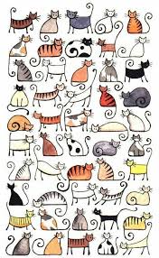 Membuat gambar kontur burung dengan penggayaan tertentu sebagai pola gambar ragam hias. Pin Oleh Lydia Boylan Di Crafty Ideas Seni Kucing Binatang Hewan