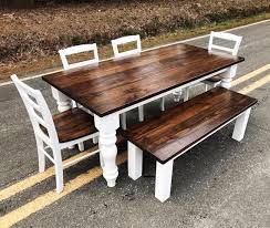 Our Farm House Style Tables Are Built Texas Tough With Pine Wood A Lot Of Wood Screws And Kitchen Table Settings Round Dining Room Farmhouse Dining Room Table