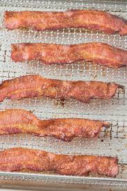 Let cool for 5 minutes for bacon to crisp. Air Fryer Bacon Better Than The Oven Courtney S Sweets