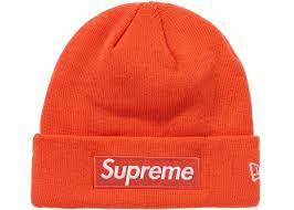 Supreme New Era Box Logo Beanie Fw18 Bright Coral In 2021 Beanie Box Logo Supreme Beanie