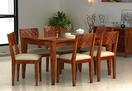 Cambrey 6 Seater Cushioned Dining Set Honey Finish Modern Dining Furniture 6 Seater Dining Table Buy Dining Table