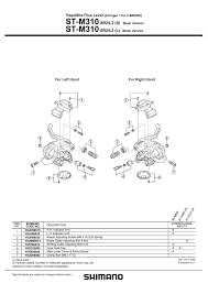 Shimano Altus Sl M310 Front Shifter 3sp User Manual