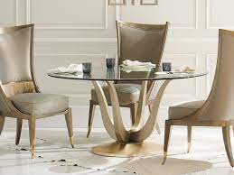 Rated 4.5 out of 5 stars. Caracole Classic Champagne Gold Golden Blonde Leaf 60 Wide Round Dining Table Caccla018204