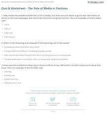Results for i have rights worksheet answer key. Quiz Worksheet The Role Of Media In Elections Study Com