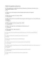 These are the trivia categories we will cover: Maths Quiz Questions And Answers For Class 8 Pdf