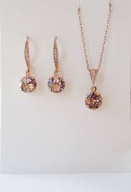 Bridesmaid Jewelry Set Bridal Jewelry Set Morganite Blush Etsy Bridesmaid Jewelry Sets Bridesmaid Jewelry Bridal Jewelry