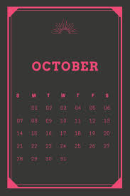 October 2018 Hd Iphone Calendar Calendar October Calendar Hd Wallpaper