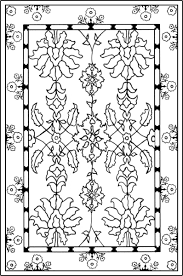 Burgundy and white prayer rug with vines in mihrab. Carpet Download Simple Carpets Coloring Pages Colouring Pages