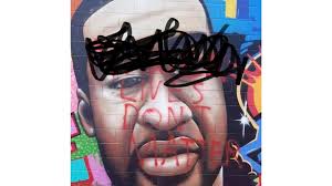 The vandalism was discovered thursday morning. George Floyd Mural In Downtown Houston Vandalized With Racial Slur