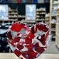 Fused Glass Heart Paperweight