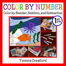 Basic addition, subtraction, multiplication, and division fact worksheets. Addition Color By Number First Grade Worksheets Teaching Resources Tpt