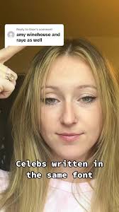 Amy Winehouse Lookalike Celebrity with Same Font