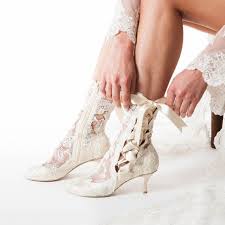 Check out our ivory lace wedding shoes selection for the very best in unique or custom, handmade pieces from our women's wedding shoes shops. Vintage Ankle Bridal Boots Ivory Lace Lace Up Victorian Etsy