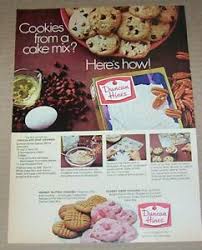 It uses a duncan hines cake mix. 1968 Print Ad Duncan Hines Cake Mix Chocolate Chip Cookies Recipe Advertising Ebay