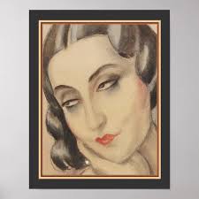 Lili Elbe" Art Deco Print av Gerda Wegener Poster