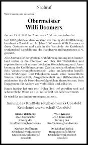 Wenn sie erfahrungen mit diesem unternehmen gesammelt haben, teilen sie diese hier mit anderen seitenbesuchern. Traueranzeigen Von Willi Boomers Www Trauer Ms