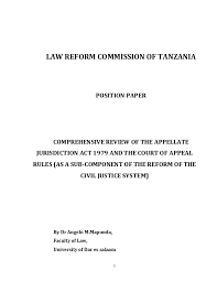 The stay of execution is the appellate process for evictions. Pdf Law Reform Commission Of Tanzania Nyando Nashon Academia Edu