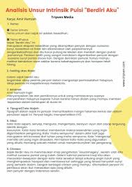 Pikirkan apa yang sesuai dengan puisi tersebut. Unsur Intrinsik Puisi Dan Contohnya