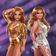 Shakira could dye her hair whenever, wherever and totally pull it off. Super Bowl Shakira And J Lo By Daekazu On Deviantart
