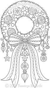 This image courtesy of favecrafts.com. Color Christmas Wreath Coloring Page By Thaneeya Christmas Coloring Books Christmas Coloring Sheets Christmas Wreath Coloring Pages