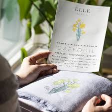 Birth month flowers add special significance and meaning to an arrangement, and personalize handmade baby gift ideas. Personalised Choose Your Birth Flower Scarf By Studio Hop Notonthehighstreet Com