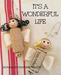 This wine cork craft is simple and fun, so you can make enough christmas ornaments for your own christmas tree, as a teacher gift, a neighbor gift, or for all your friends. Diy Wine Cork Angel Ornament Salvage Sister And Mister