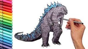 Godzilla coloring pages are good for boys who love stories of monsters and destruction. Godzilla Coloring Pages For Kids To Learn Colors Draw And Color Godzilla Giant Dinosaur Youtube