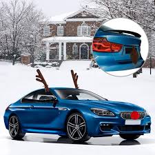 The velvet surrounding the male's antlers these groups are known as a herd. Christmas Car Decorations Reindeer Rudolf Car Antlers And Nose Tail Set Reindeer Jingle Bell For Vehicle Xmas Costume Decoration Auto Accessories Yqhbe Reindeer Antlers For Car Decals Stickers