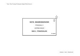 Bab 1 Nota Latihan Eko Stpm Nota Makroekonomi Penggal 2 Kertas 944 Bab 1 Pengenalan Pn Studocu