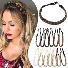 You'll receive email and feed alerts when new items arrive. Amazon Com Braid Hairband Braided Hair Band Braided Hairband Braid Headband Synthetic Hair Plaited Braided Headband Elastic Stretch Braided Hairpiece 3 Strands For Women Girls 27g 9 10 Ash Brown Beauty