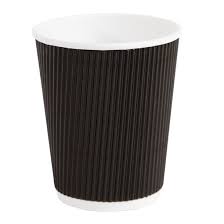These disposable coffee cups are strong and sturdy, thus will avoid the spilling of beverages while drinking. Fiesta Disposable Coffee Cups Ripple Wall Black 225ml 8oz P Cm540 Buy Online At Nisbets
