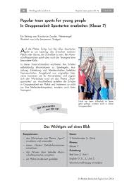 Viele namen im englischen, stammen von einfachen englischen wörter. Popular Team Sports For Young People