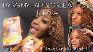 You can not have it without bleaching! Dying My Hair From Black To Honey Blonde Without Bleach Creme Of Nature Youtube