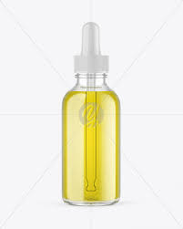 Clear Glass Dropper Bottle With Oil Mockup In Bottle Mockups On Yellow Images Object Mockups