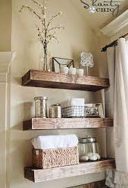 40+ helpful creating bright bathroom ideas | manlikemarvinsparks.com. 15 Diy Projects To Make Your Rental Home Look More Expensive Rustic Bathroom Shelves Bathroom Shelf Decor Floating Shelves Diy