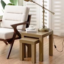 Set Of 2 Nesting Coffee End Table Side Tables Living Room Home Decor Wood Color Home Furniture Coffee Table Design Stylish Coffee Table Nesting End Tables