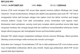 February 12, 2021 by cikguzul. Nurlyana Ezani Refleksi Rph Praktikum Pdpr