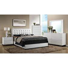 White Contemporary 6 Piece Queen Bedroom Set Avery This Bed Is More Comfortable Than The Others Upholstered Bedroom Set Upholstered Bedroom White Bedroom Set