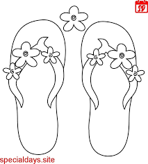 Scribbles Designs F 36 Flower Flip Flops Free Summer Coloring Pages Flip Flop Craft Coloring Pages