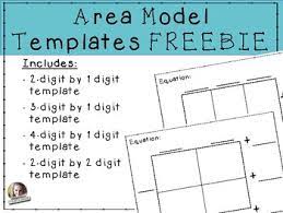 Estimate the area of the rectangle first. Area Model Templates Freebie By Fantastically Fourth Grade Tpt