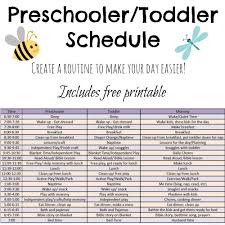 Toddler And Preschooler Daily Schedule Tales Of Beauty For