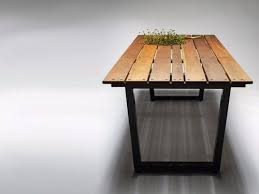 Sinclair Outdoor Table Australian Made Spotted Gum Timber Slatted Table Top Powder Coated Met Custom Outdoor Table Outdoor Tables Beautiful Outdoor Furniture