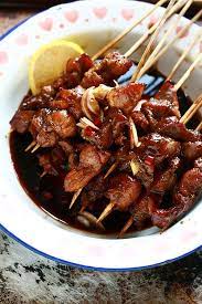 Indonesian Sate Sate Babi And Sate Ayam Bumbu Kecap Kacang Indonesian Food Sate Ayam Recipes
